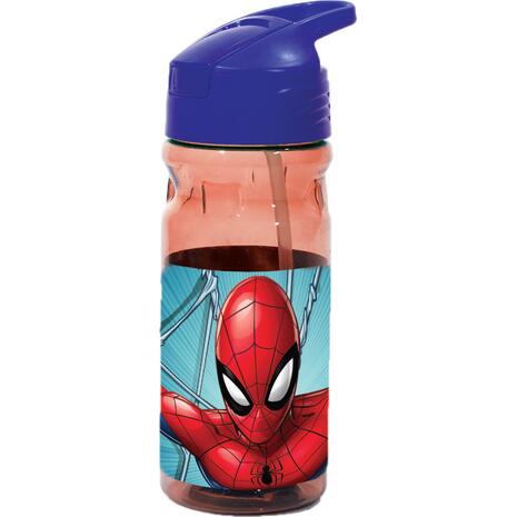 Παγουρίνο πλαστικό GIM Spiderman Classic με καλαμάκι  (557-18203)