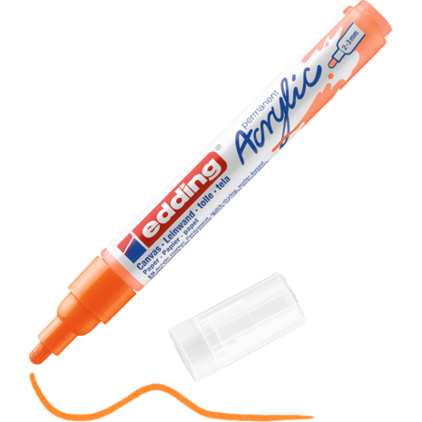 Μαρκαδόρος ακρυλικός Edding 5100 2-3mm fluorescent orange