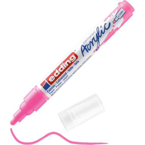 Μαρκαδόρος ακρυλικός Edding 5100 2-3mm fluorescent pink