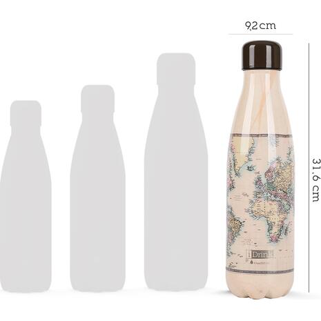 Μπουκάλι θερμός i drink id1008 therm bottle 1000ml old map