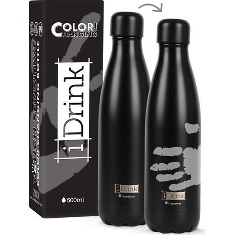 Μπουκάλι θερμός i drink id0044 change colors bottles 500ml black/grey