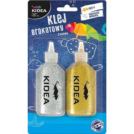 Κόλλα υγρή Kidea gold&silver gitter 2x40gr