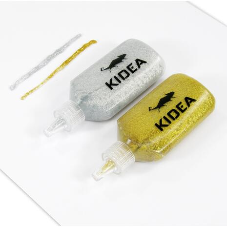 Κόλλα υγρή Kidea gold&silver gitter 2x40gr