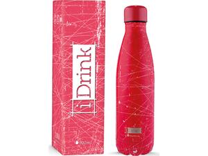 Μπουκάλι θερμός i drink id0089 therm bottle 500ml grunge pink