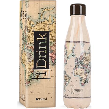 Μπουκάλι θερμός i drink id0008 therm bottle 500ml old map