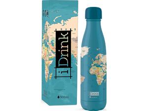 Μπουκάλι θερμός i drink id0092 therm bottle 500ml blue map