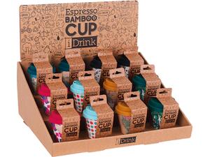 Kούπα θερμός i drink id0151 esspresso bamboo cup 90ml mini σε διάφορα σχέδια