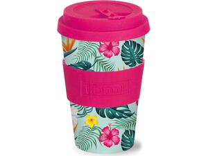 Kούπα θερμός i drink id0112 bamboo cup 435ml tropical vib