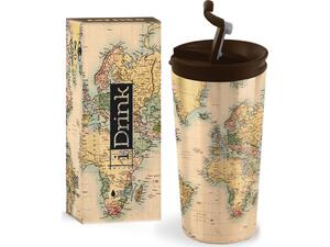 Kούπα θερμός i drink id0204 travel mug 350ml old map