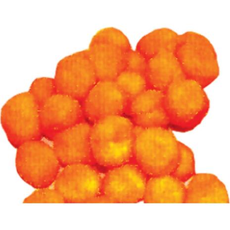 Σφουγγαράκια pom-pom πορτοκαλί 2cm (συσκευασία 100 τεμαχίων)