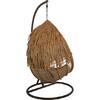 SALSA TROPIC Κρεμαστή Πολυθρόνα, Wicker Φυσικό, Μέταλλο Brown, Μαξιλάρι Μπεζ (Ε6780,1)