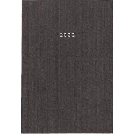 Ημερολόγιο ημερήσιο δετό Next Fabric 2022 12x17cm σκούρο γκρι