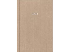 Ημερολόγιο ημερήσιο δετό NEXT Fabric 14x21cm 2022 μπεζ