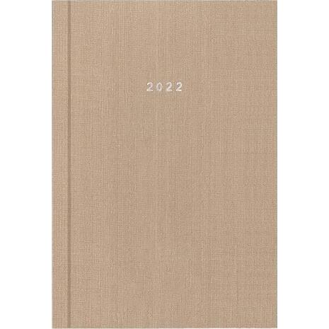 Ημερολόγιο ημερήσιο δετό NEXT Fabric 14x21cm 2022 μπεζ