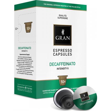 Καφές σε κάψουλες GRAN ESPRESSO DECAFFEINATO (50 τεμάχια) 280g.