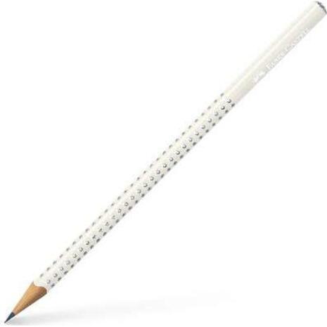 Μολύβι γραφίτη Faber Grip Sparkle II B λευκό (Λευκό)