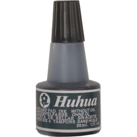 Μελάνι HUHUA ταμπόν εγχώριο μαυρο 30ml (Μαύρο)