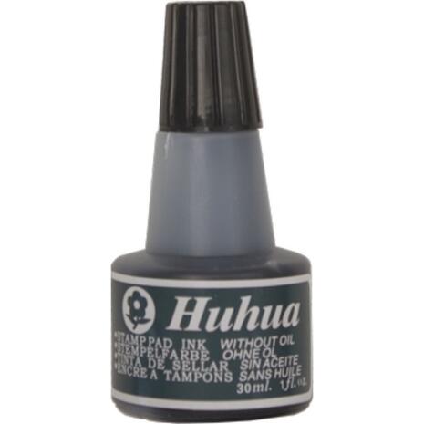 Μελάνι HUHUA ταμπόν εγχώριο μαυρο 30ml (Μαύρο)