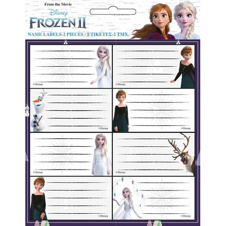 Σχολικές ετικέτες GIM Frozen 2 (συσκευασία 16 ετικετών)