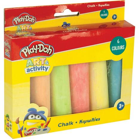 Κιμωλίες PLAY-DOH διάφορα χρώματα Jumbo Size 6 τεμάχια (320-40003)