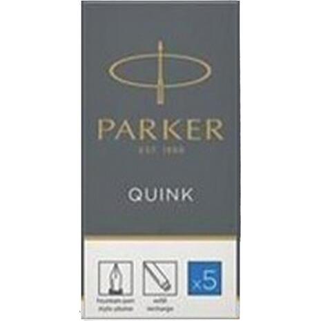 Ανταλλακτικό μελάνι για πένα PARKER Quink μπλε (συσκευασία των 5 τεμαχίων) (Μπλε)