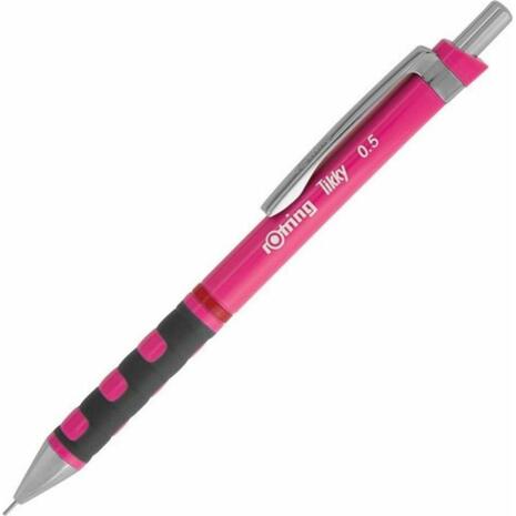 Μηχανικό μολύβι ROTRING Tikky 0.5 mm neon pink + δώρο μύτες και γόμα tikky 30