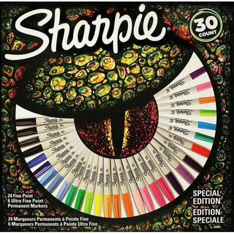 Σετ μαρκαδόροι ανεξίτηλοι Sharpie Fine 1mm και Ultra Fine 0.3mm 30 τεμαχίων (2061127) (Διάφορα χρώματα)