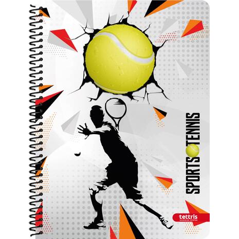 Τετράδιο σπιράλ TETTRIS Sports 17x24cm 3 θεμάτων 90 φύλλων (Διάφορα σχέδια)