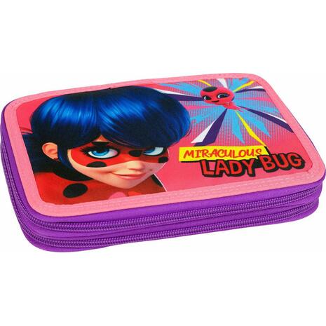 Κασετίνα γεμάτη διπλή Gim Ladybug Girl Power (346-05100)