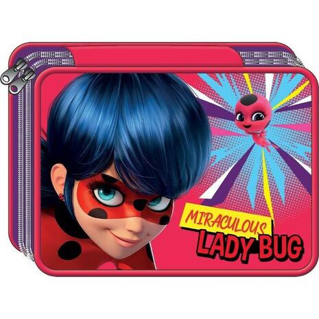 Κασετίνα γεμάτη διπλή Gim Ladybug Girl Power (346-05100)