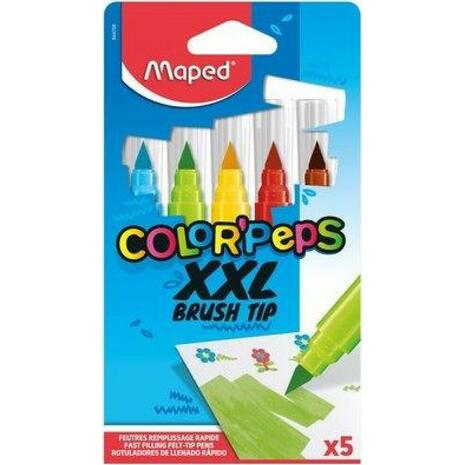 Μαρκαδόροι ζωγραφικής MAPED Color Peps XLL Brush (συσκευασία 5 τεμαχίων) (844705)