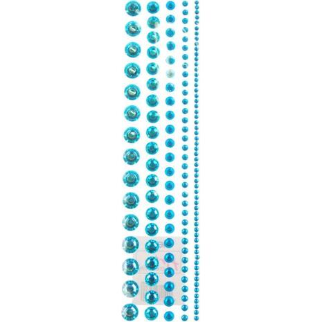 Στρας αυτοκόλλητα σε χρώμα μπλε (συσκευασία 130 τεμαχίων)