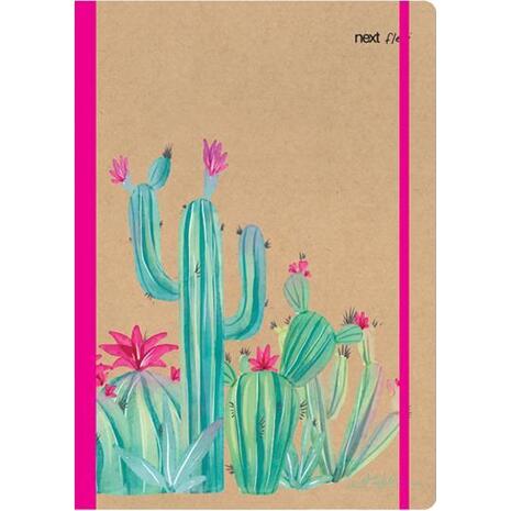 Τετράδιο Next Trends Cactus Flexi με λάστιχο 17x25cm 2 θεμάτων 80 φύλλων (Διάφορα σχέδια)