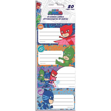 Σχολικές ετικέτες Pj Masks 5 σχέδια (20 τεμάχια)