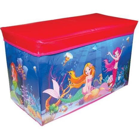 Σκαμπό-κουτί αποθήκευσης υφασμάτινο "mermaid" Υ35x60x30εκ. (Διάφορα χρώματα)