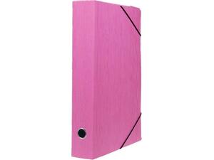 Κουτί αρχειοθέτησης με λάστιχο Next Fabric 35x25.3x8cm ροζ