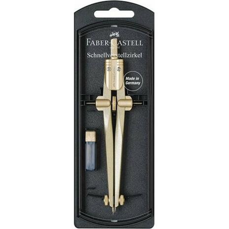 Διαβήτης Faber Castell Stream με μηχανισμό εύκολης ρύθμισης χρυσός 174540