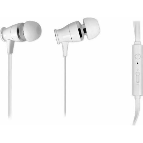 Ακουστικά Handsfree NOD L2M In-ear μεταλλικά με Βύσμα 3.5mm Λευκό