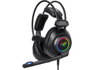 Ακουστικά AULA gaming headset Mountain S600, RGB, USB, 50mm, μαύρο