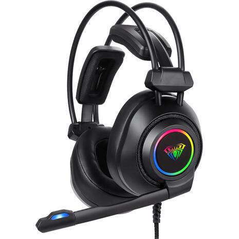 Ακουστικά AULA gaming headset Mountain S600, RGB, USB, 50mm, μαύρο