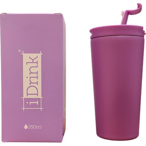 Kούπα θερμός i drink id0214 travel mug 350ml λιλά