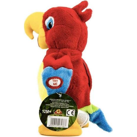 Λούτρινο Real Fun Toys παπαγάλος ripetix perry 20cm που μιλάει (820-26138)