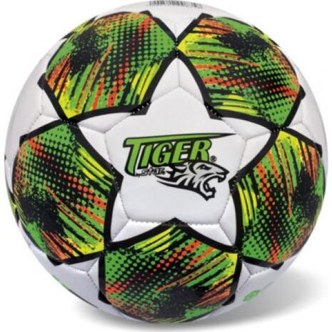 Μπάλα Δερμάτινη Ποδοσφαίρου STAR Tiger fluo green