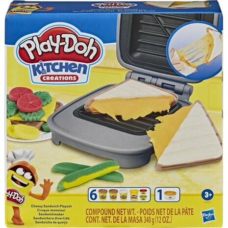 Play-Doh Hasbro Πλαστελίνη - Παιχνίδι Kitchen Creations Cheesy Sandwich (E7623)