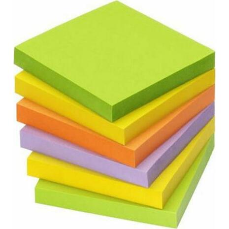 Αυτοκόλλητα χαρτάκια σημειώσεων INFO Spring 75x75mm σε διάφορα χρώματα (5854-76) (Διάφορα χρώματα)