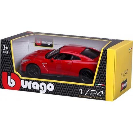 Αυτοκινητάκι μεταλλική μινιατούρα Bburago 1/24 Plus,Nissan GT-R Red (18/21082)