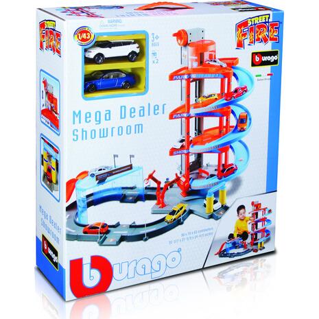 Πίστα με μεταλλικές μινιατούρες Bburago 1/43 Street Fire Mega Dealer Showroom (18/30031)