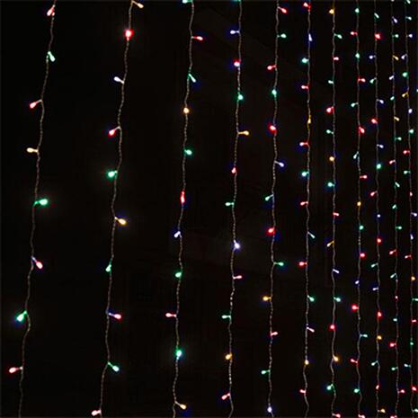 100 Χριστουγεννιάτικα Λαμπάκια LED XMASfest πολύχρωμα 0.9m x 80cm τύπου Κουρτίνα δεν περιέχεται ο μετασχηματιστής (93-2575)