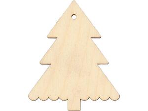 Χριστουγεννιάτικο διακοσμητικό ξύλινο δέντρο 75x60x3χιλ. (24149)