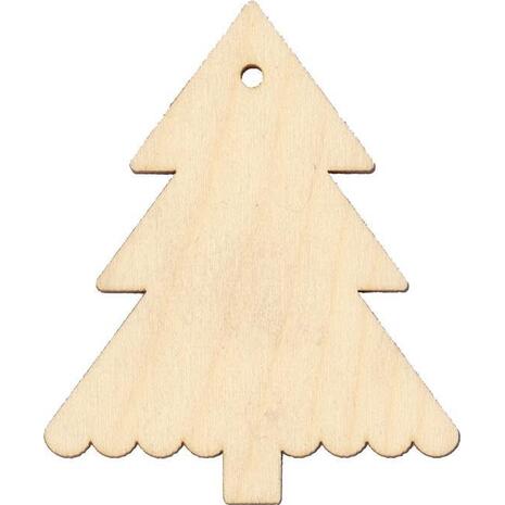 Χριστουγεννιάτικο διακοσμητικό ξύλινο δέντρο 75x60x3χιλ. (24149)